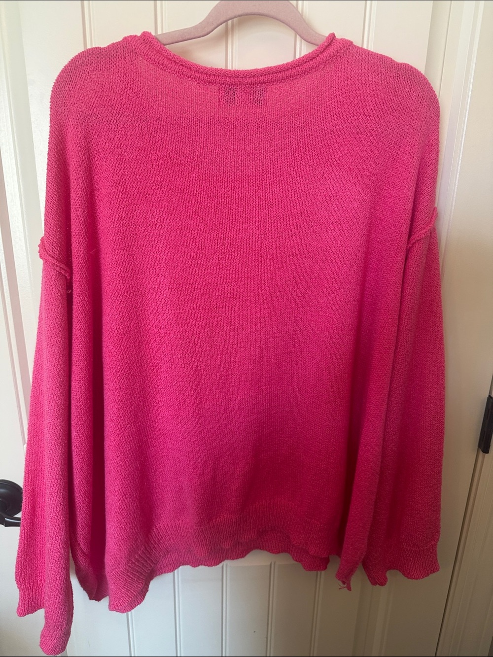 Discount Divas Bright Pink Scoop Neck Knit Sweater - Picture 8 of 8